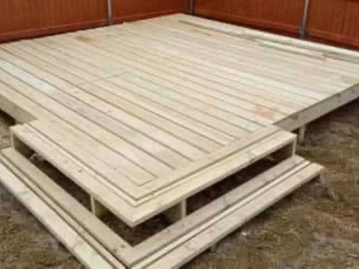 Platform deck before finish