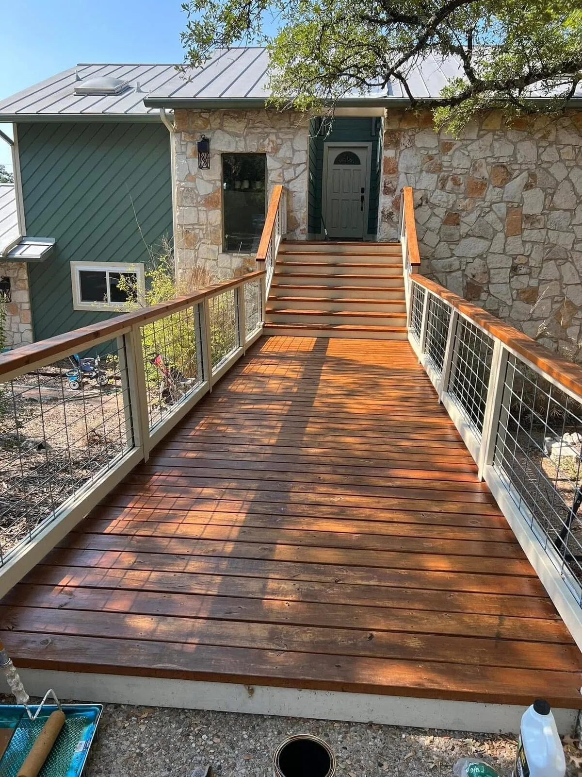 Deck Set 4: worn deck to refreshed finish after IMG_4515