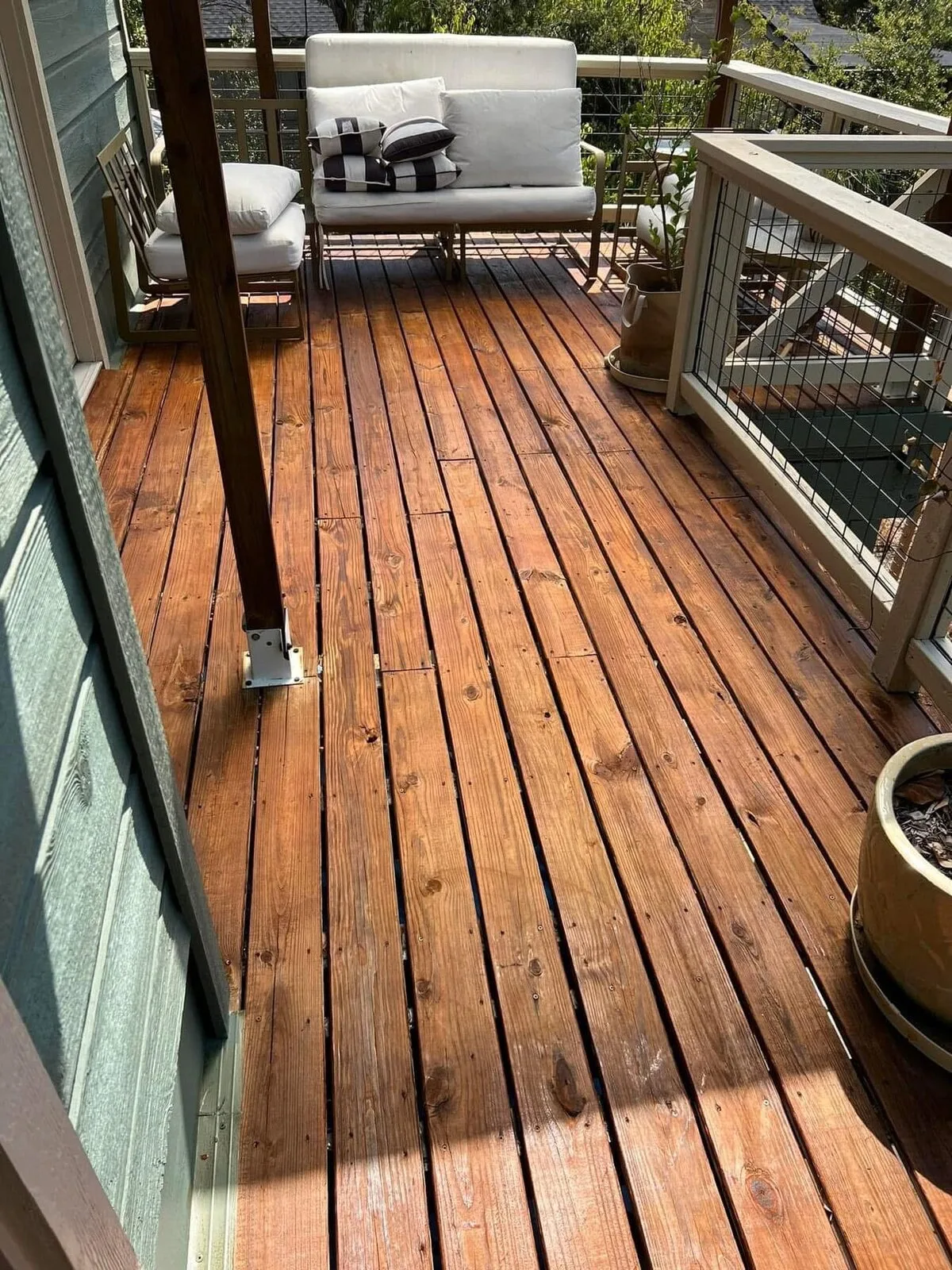 Deck Set 4: worn deck to refreshed finish after IMG_4517