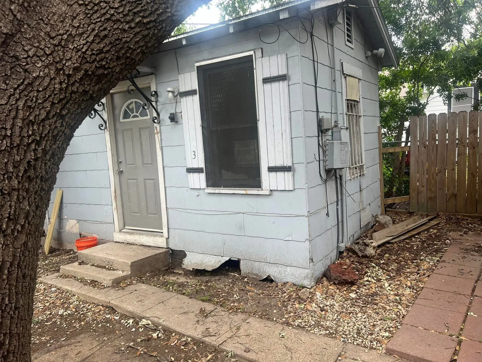 Full Scope Remodel 2: small-home rehabilitation before or in-progress condition IMG_4727