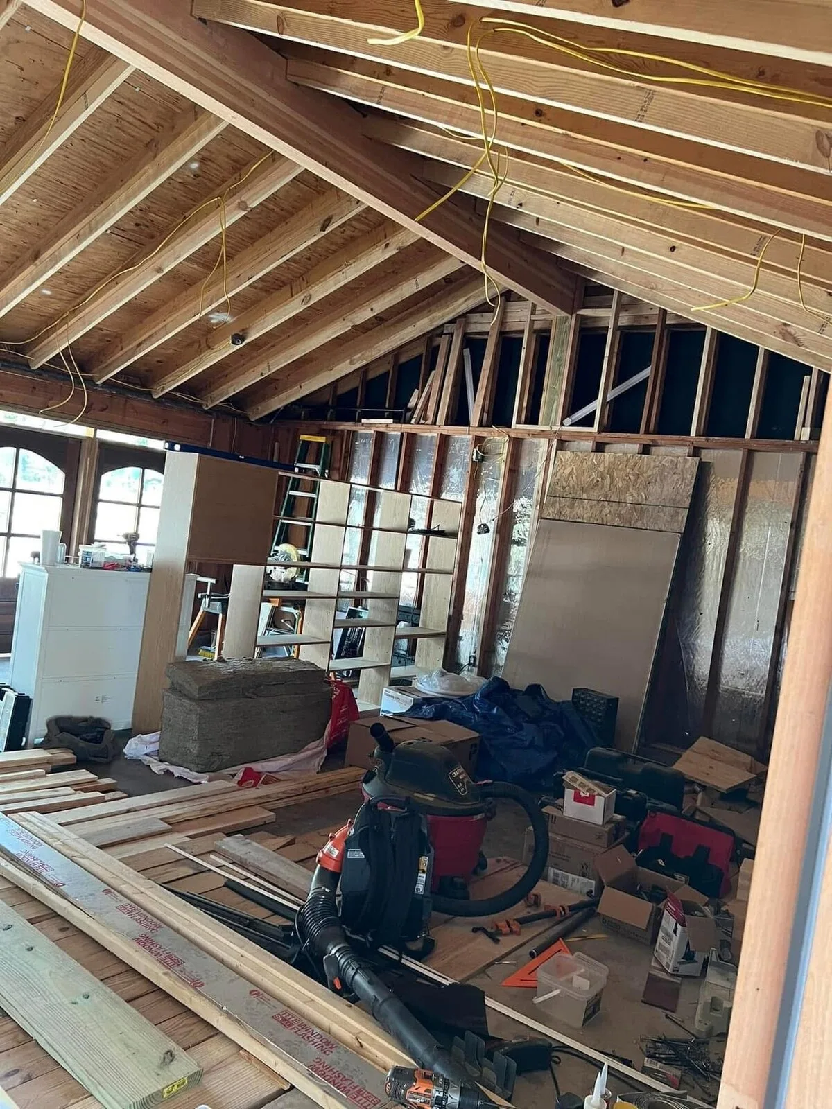 Garage Major Remodel: shell to finished loft space before / in progress IMG_4456